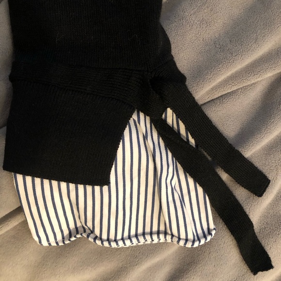 LOFT Black Sweater Dress with cuff details Size Small - Picture 4 of 5